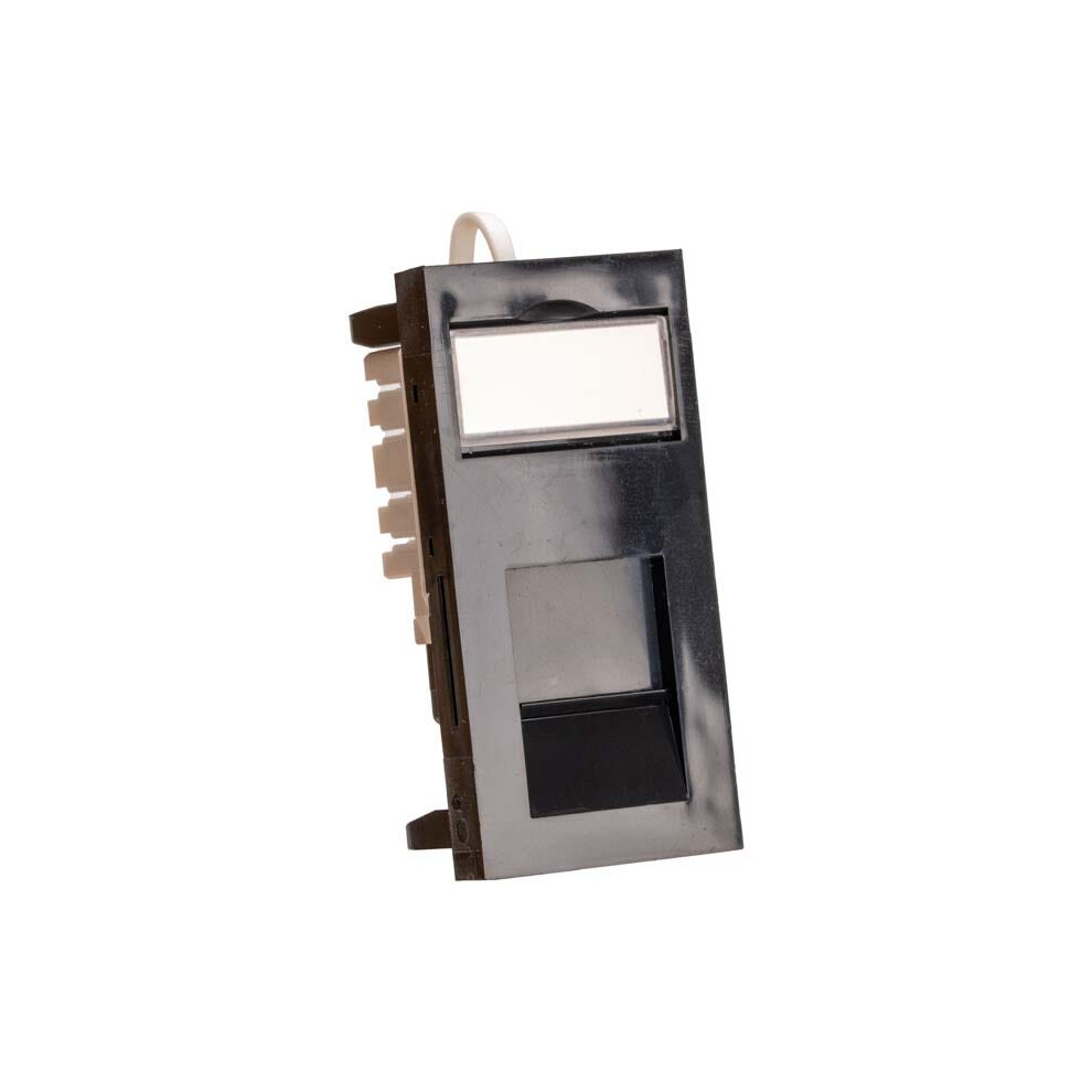 Cablenet Cat5e Utp 25X50mm Flat Euromodule Black 5056750316460