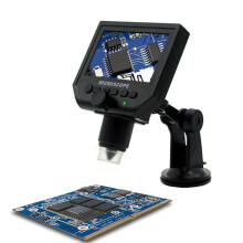 Microscope Numérique HD 600X 3,6 MP Portable avec Écran LCD 4,3 Pouces, Endoscope et Caméra Loupe pour la Réparation de Téléphones Portables