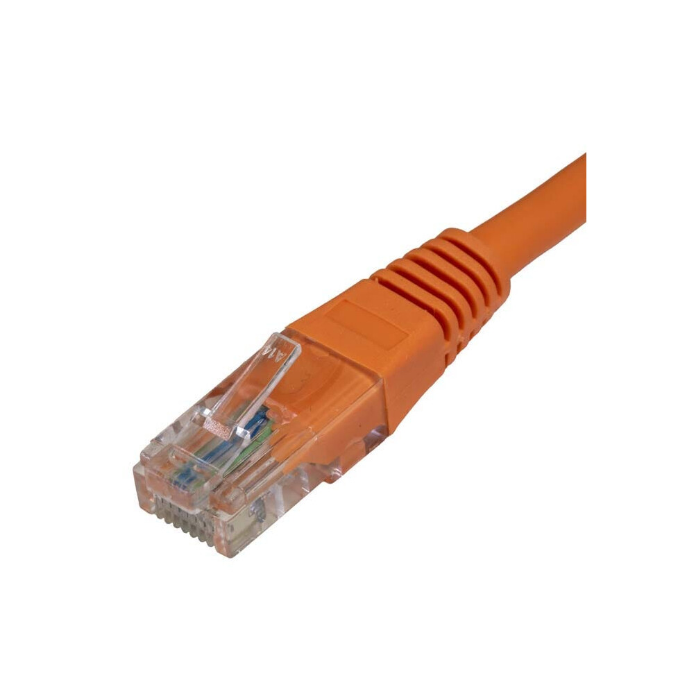 Cablenet 1.5M Cat5e Rj45 U/Utp Pvc 26Awg Flush Mould Boot Patch Lead (Pk 100) Orange 5056750338202