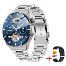 (steel sliver) Smart Watch Men -AMOLED Screen Heart Rate Monitor BT Call IP68 Waterproof Custom Dials Sport Smartwatch