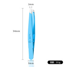 Colorful High-Quality Stainless Steel Eyebrow Tweezer Hair Beauty Fine Hairs Puller Slanted Eye Brow Clips Removal Makeup Tools