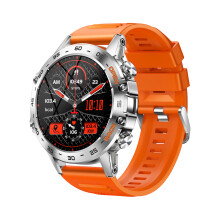 (Orange) Smart Watch Men Sports Fitness Tracker IP67 Waterproof Smartwatch for Android IOS 400mAh