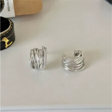 (Style B) Vintage Enamel Hoop Earrings with Tiny Crystal Accents, Huggie Snap Closure Fashion Ear Jewelry