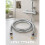Silver 1.5m Pull-Out Shower Hose with Alloy Wire, Electroplated, Stainless Steel Nuts 6