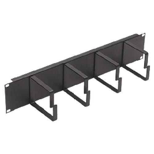 Cablenet 2u 100mm 4 Ring Cable Management Bar Black