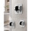 Chrome Silver and Black Shower Head Holder, Wall Mount Bracket 12x8x5.5cm 5