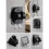 Black Shower Head Holder, Wall Mount Bracket, Universal Bathroom Mount 4