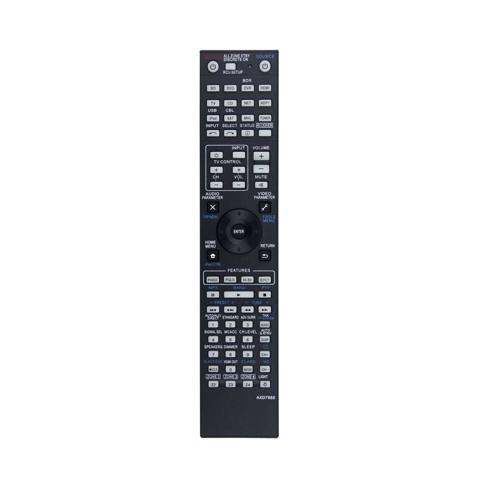 Replace Remote Control Axd7668 For Vsx-1123-K Axd7596 Axd7305 Axd7691 Axd7725 Sc-57 Sc-55 Lx58 A/V Av Receiver 4713657347478
