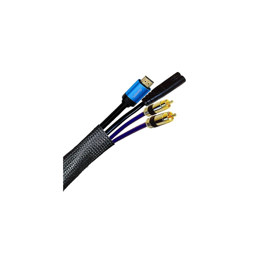 Cablenet 25M Braided Sleeving 10Mm-21Mm (29Mm Max ) Lsoh Black 5056750336840