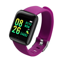 (Purple) Smartwatch Men Women Wristwatches Smart Watch Message Fitness Monitor Bracelet Birthday Gift Electronic Clock For Android IOS