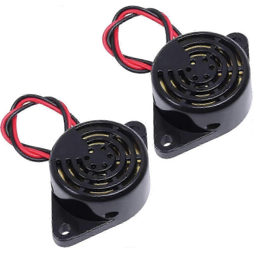 4 PCS Active Buzzer for DC Circuits, 100dB Piezo Tone Alarm