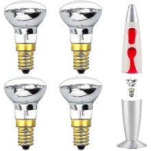 Ampoule blanc chaud 25 W pour lampe à lave, culot E14 R39 Ses, lot de 4 spots à réflecteur