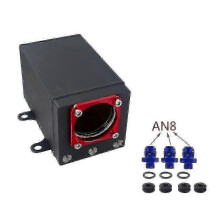 60mm External 044 Fuel Pump Tank Racing Black Billet Aluminium An6 An8 An10 Fitting Oil Catch Can FuP2025041800745