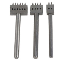 3PCS Spacing Punch Tool DIY Leather Craft Hole Punching Set Belt Hole Puncher(5mm2+4+6 )