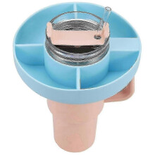 Bol para aperitivos para vaso de 40 oz con asa, bandeja divisoria reutilizable, recipientes para almacenar alimentos con