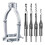 Square Hole Drill Bit Adapter and 4 Drill Bits for Drill Press Hollow Chisel Mortise Drill Tool for 1