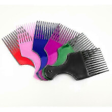 Afro Comb, Plastic Smooth Hair Pick Comb Wide Tooth Detangling Hair Comb For Natural Curly Hair Style(6pcs, Mixed Colors)