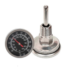 Kompatibel mit Edelstahlthermometern mit 1/4 NPT-Gewindeanschluss, -10-100/0-220 F-Zifferblattthermometer