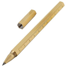 Gelpen van geborsteld messing, zeshoekig, 0,5 mm, schrijfpen, school- en kantoorbenodigdheden, cadeau.