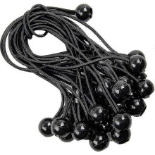 25 elastic bands with balls for banners, black, 20 cm, tarpaulins, pavilions, tents, tarpaulin tensioners, rubber tensioners, elastic bands, expanderE