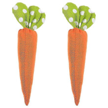 2Pcs Easter Carrot Tiered Tray Decoration Easter Carrot Ornament Easter Tray Decor Easter Party Favor ping