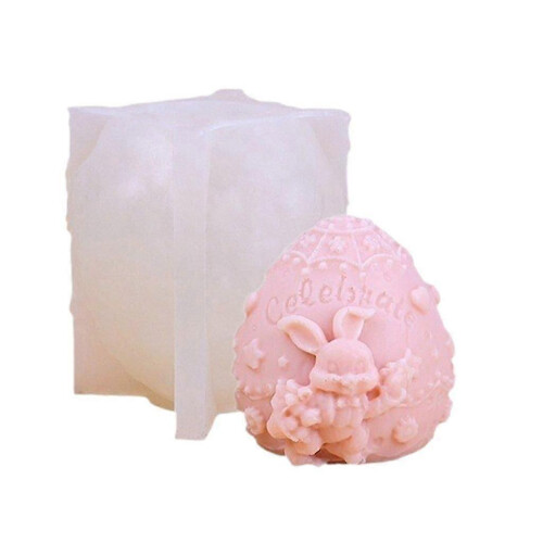 Rabbit Silicone Candle Molds DIY Easter Aromatherapy Plaster Soap Resin Mold ping