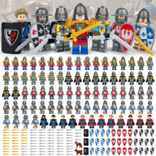 (84PCS Medieval Knights) 84PCS Medieval Knights Military dragon soldiers building blocks of ancient Mini Figures Fits Lego