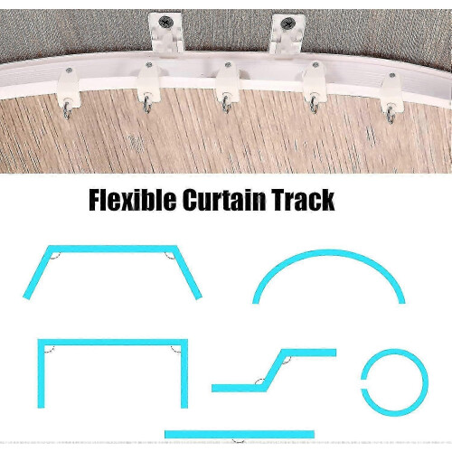 Bendable curtain rail compatible with ceiling or wall mount 1