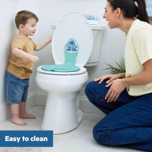 Bright Starts Disney Baby Stitch Flip & Sit Potty, Attaches to Toilet Securely, Space Saving Design