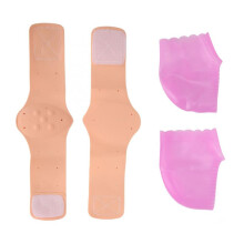 Silicone Heel Cups for Cracked Heels, Comfortable Wearing Heel Support for Plantar Fasciitis, Breathable Design Heel Pain Relief, Washable Reusable C