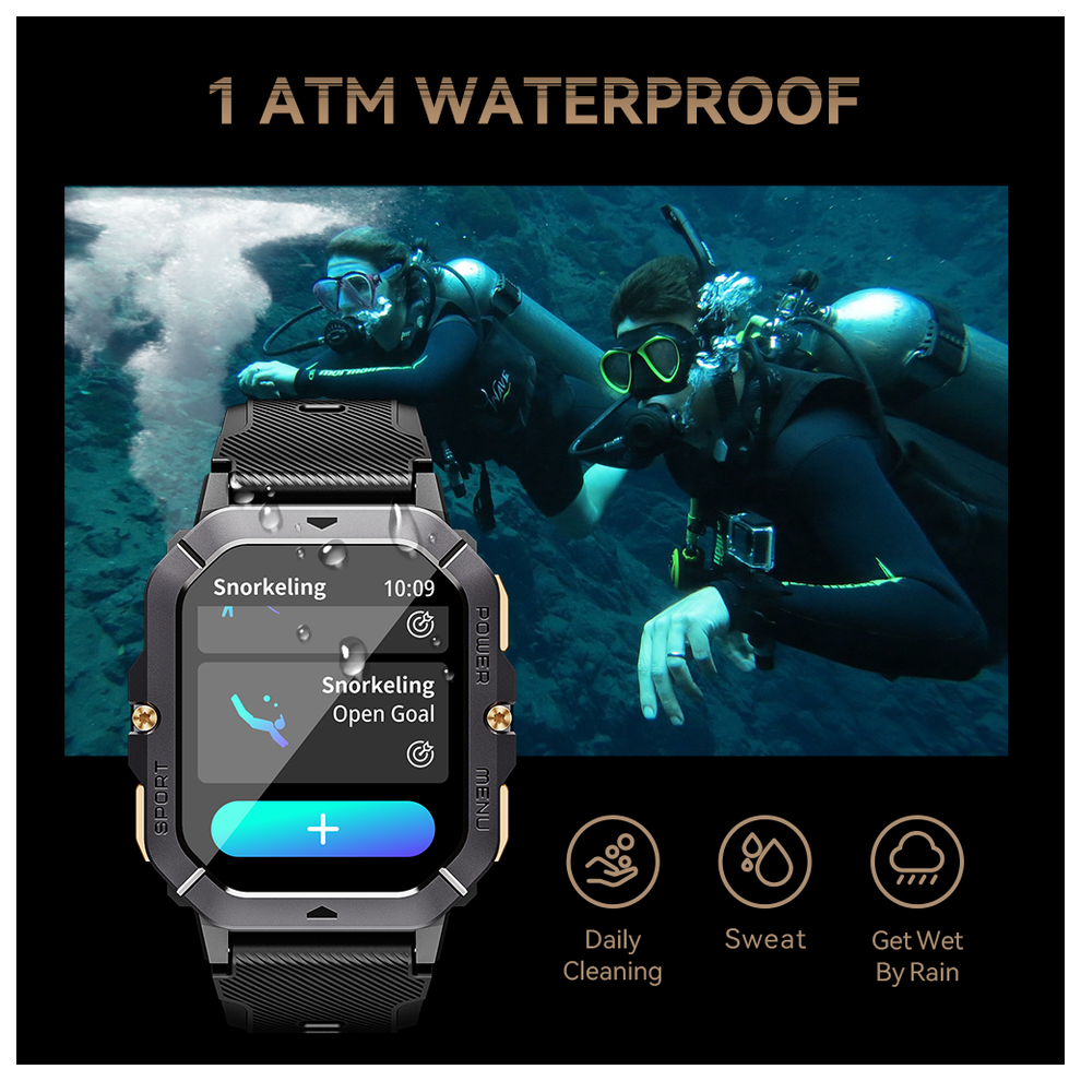 Smart Watch Men 2.02 Inch Fitness Tracker Sport Wrist Smartwatch For Android Ios Bluetooth Call 6900890400239