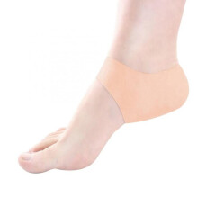 Heel Protector Cover Silicone Breathable Moisturizing Gel Pad Anti Crack Sleeve with Hole Pedicure Tools