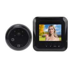 Doorbell-Smart Cat Eye Peephole Video Doorbell,2.4” LCD Screen & Night Vision, Wired Connect, 3x AA Battery (Not Included)