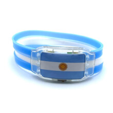 (US) 2026 World Cup LED Flag Wristband Fan Cheering Prop Sports Game Light Up Wristband-3PCS