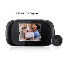 (black) Wireless Doorbell-Digital Door Viewer Camera 120 Wireless Doorbell Smart Home Door Camera Peephole Doorbell with Monitor Mirilla