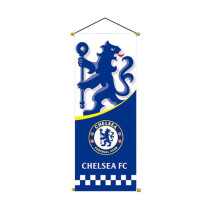 (11, 38x104cm) Football Club Decorative Flag 38x104cm Vertical Banner Fan Supplies Hanging Flag