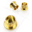 10Pcs Gold Plated Short Circuit Socket Phono Connector RCA Shielding Jack Socket Protect Cover Cap, Gold 2