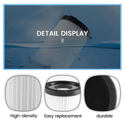 3 PCS Hepa Filter for MooSoo D600 D601 Cecotec Thunderbrush 520 Corded Vacuum Cleaner Filter Hepa Elements 2