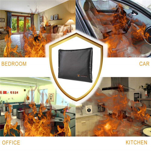 Portable Fireproof Waterproof Document Envelope File Folder Cash Pouch Fireproof Money Bag Lipo Safe Bag A 1