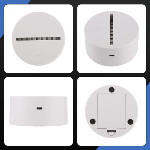 12 Pack 3D Night LED Light Lamp Base + Remote Control + USB Cable, 16 Colors Light Show Display Stand for Acrylic White 2