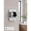 Chrome Silver and Black Shower Head Holder, Wall Mount Bracket 12x8x5.5cm 1