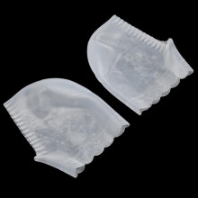 Silicone Heel Socks Pain Relief Elastic Anti Cracking Heel Sleeve Cover for Foot Care(White )