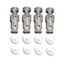 Electric Pressure Cooker Float Valve DUO60 Silver Double Hole Aluminum 3.2X0.9X0.8 Check Valve 4 Floats 8 Small Caps