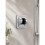 Chrome Silver and Black Shower Head Holder, Wall Mount Bracket 12x8x5.5cm 2