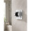 Chrome Silver and Black Shower Head Holder, Wall Mount Bracket 12x8x5.5cm 3