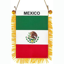 (UK, 15x20cm) Tassel Window Suction Cup Mini Flag - National Team Country Satin Small Pennant - Portable Flag for Car, Window, Party