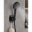 Black Shower Head Holder, Wall Mount Bracket, Universal Bathroom Mount 3