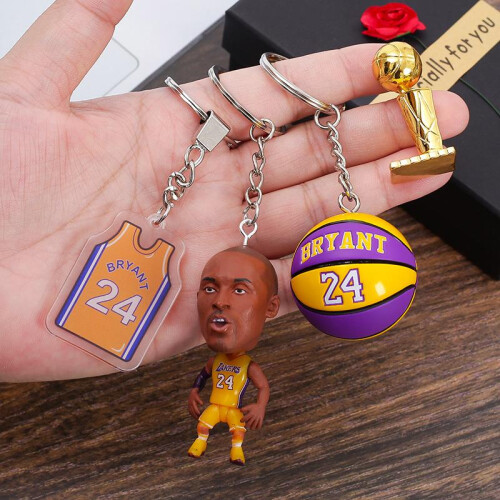(4) Star Player Keychain Set Basketball Souvenir Gift Box 4PCS