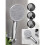 Silver 6-Function Shower Head with 6 Spray Modes, 12.5x26cm High Pressure 1