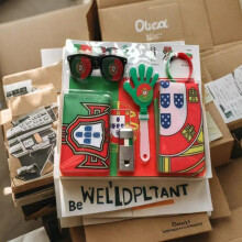 (3) World Cup Fan Pack: National flag, sunglasses, clappers, face paint, cheering accessories and party supplies
